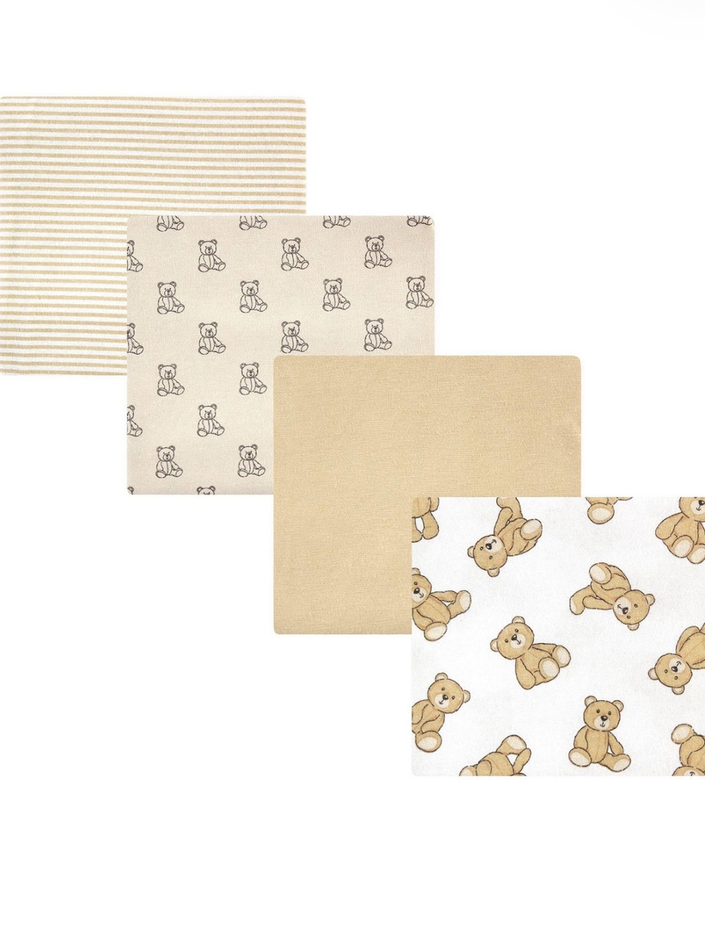 Hudson Baby Soft 4-piece Cotton-Poly Blankets